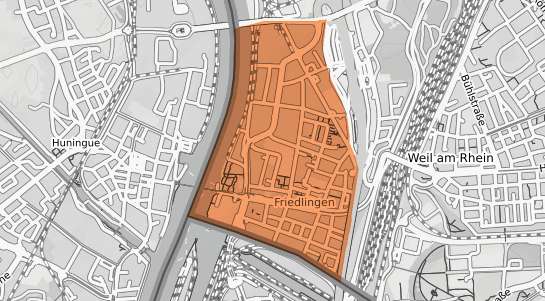 Mietspiegelkarte Weil am Rhein Friedlingen